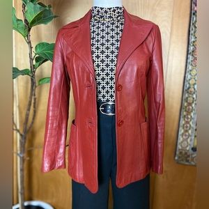 Vintage 70s Red Leather Jacket- Nordstrom